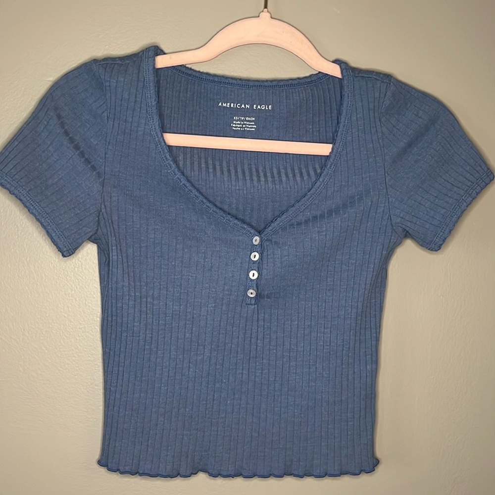 AE Blue Baby Tee